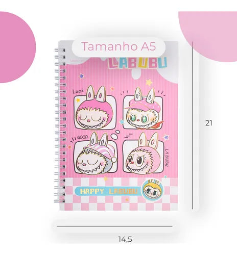 Happy Labubu A5 Spiral Notebook™