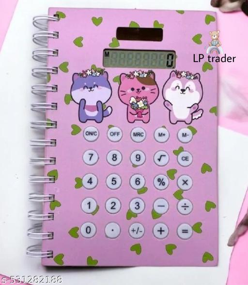 Cute Animal Calculator Notebook / Cartoon Diary with Built-in Calculator™
